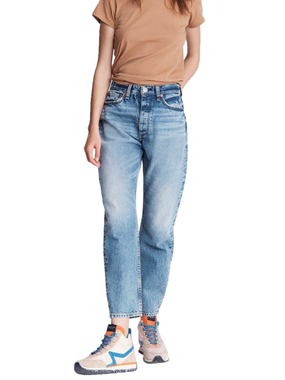 Rag & Bone Ryan high-rise tapered jeans Sz 26 Blue Denim